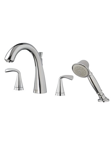 American Standard Fluent Bathtub Faucet With  Lever Handles and Personal Shower for Flash Rough-In Valve