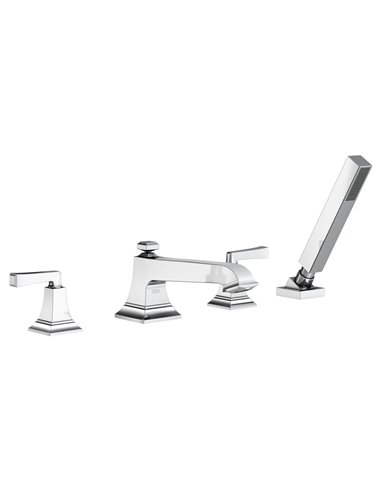American Standard Town Square S Bathub Faucet With Lever Handles and Personal Shower for Flash Rough-in Valve