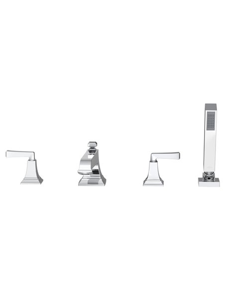 American Standard Town Square S Bathub Faucet With Lever Handles and Personal Shower for Flash Rough-in Valve