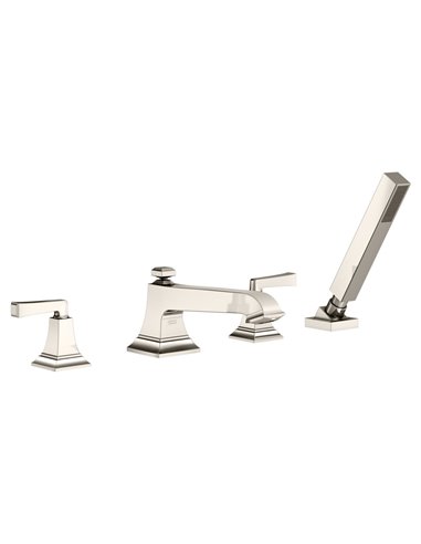 American Standard Town Square S Bathub Faucet With Lever Handles and Personal Shower for Flash Rough-in Valve