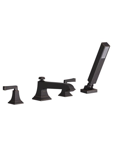 American Standard Town Square S Bathub Faucet With Lever Handles and Personal Shower for Flash Rough-in Valve