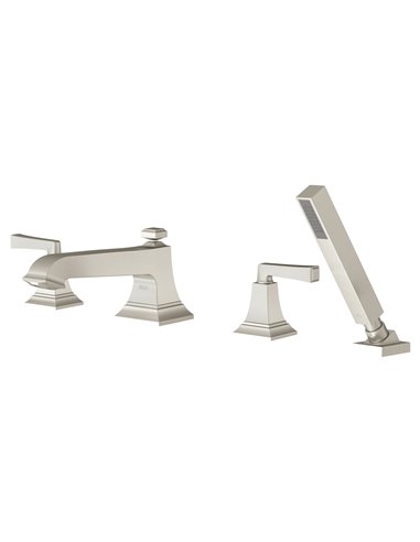 American Standard Town Square S Bathub Faucet With Lever Handles and Personal Shower for Flash Rough-in Valve