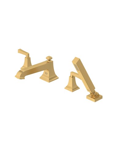 American Standard Town Square S Bathub Faucet With Lever Handles and Personal Shower for Flash Rough-in Valve