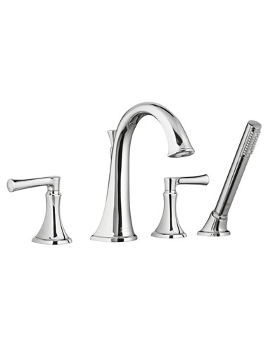 American Standard Estate Bathtub Faucet With Personal Shower for Flash Rough-In Valve With Lever Handles