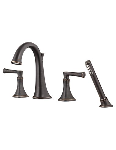 American Standard Estate Bathtub Faucet With Personal Shower for Flash Rough-In Valve With Lever Handles