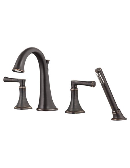 American Standard Estate Bathtub Faucet With Personal Shower for Flash Rough-In Valve With Lever Handles