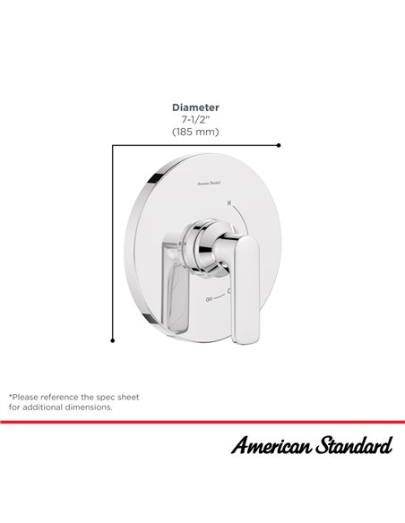 American Standard Millennial Pressure Balance Valve Trim with Cartridge