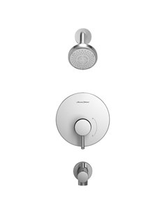 American Standard Serin 1.75 gpm/6.6 L/min Tub and Shower Trim Kit With Water-Saving 3-Function Shower Head, Double Ceramic Pres