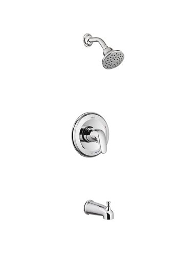American Standard Colony PRO  1.75 gpm/6.6 L/min Tub and Shower Trim Kit With Water-Saving Showerhead, Double Ceramic Pressure B