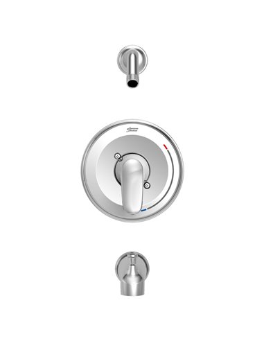 American Standard Colony PRO Tub and Shower Trim Kit Less Showerhead, Double Ceramic Pressure Balance Cartridge With Lever Handl