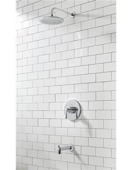 American Standard Studio S 1.8 gpm/6.8 L/min Tub and Shower Trim Kit With Rain Showerhead, Double Ceramic Pressure Balance Cartr
