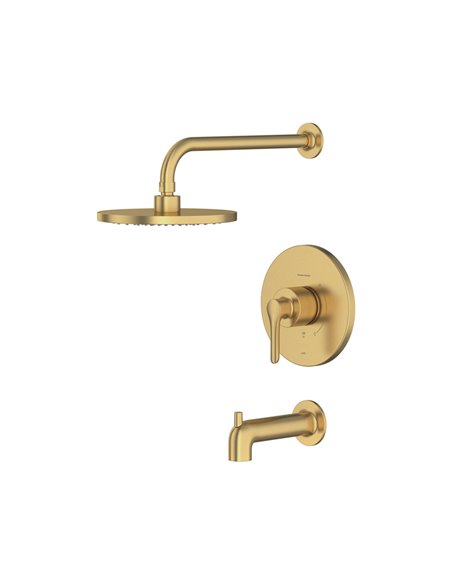 American Standard Studio S 1.8 gpm/6.8 L/min Tub and Shower Trim Kit With Rain Showerhead, Double Ceramic Pressure Balance Cartr