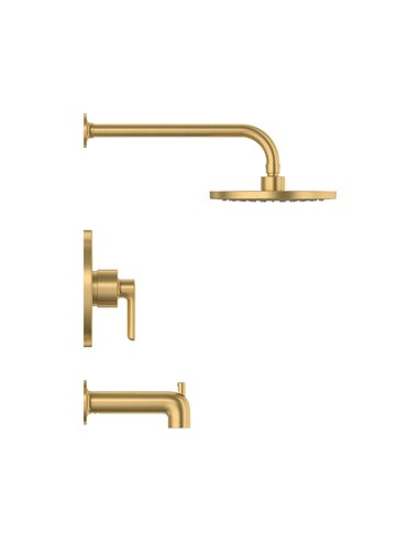 American Standard Studio S 1.8 gpm/6.8 L/min Tub and Shower Trim Kit With Rain Showerhead, Double Ceramic Pressure Balance Cartr