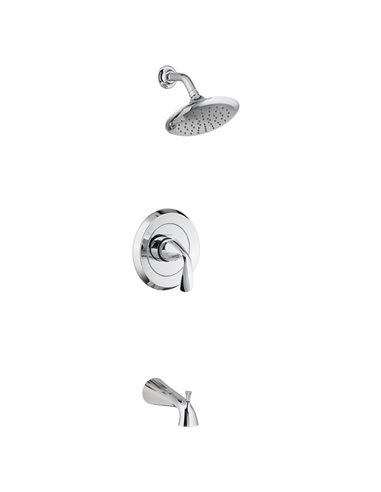 American Standard Fluent 2.5 gpm/9.5 L/min Tub and Shower Trim Kit With Showerhead, Double Ceramic Pressure Balance Cartridge Wi
