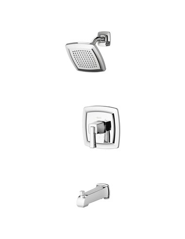 American Standard Townsend 2.5 gpm/9.5L/min Tub and Shower Trim Kit With Rain Showerhead, Double Ceramic Pressure Balance Cartri