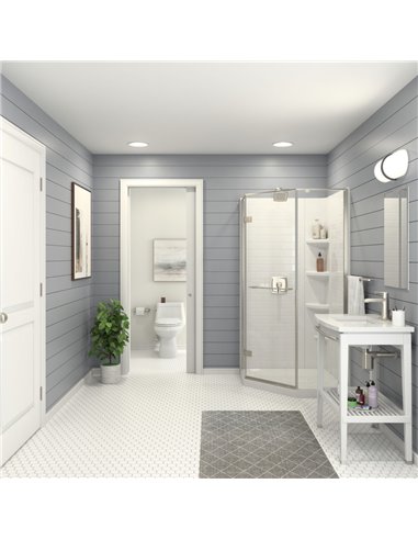 American Standard Townsend 1.75 gpm/6.6 L/min Shower Trim Kit With Water-Saving Showerhead, Double Ceramic Pressure Balance Cart