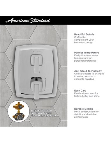 American Standard Townsend2-Handle Integrated Shower Diverter Trim Only