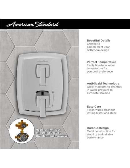 American Standard Townsend2-Handle Integrated Shower Diverter Trim Only