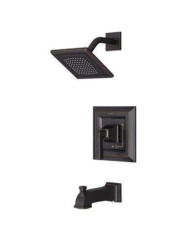 American Standard Town Square S 2.5 gpm/9.5 L/min Tub and Shower Trim Kit With Single Function Showerhead, Double Ceramic Pressu