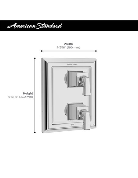 American Standard Town Square S 2-Handle Integrated Shower Diverter Trim Only