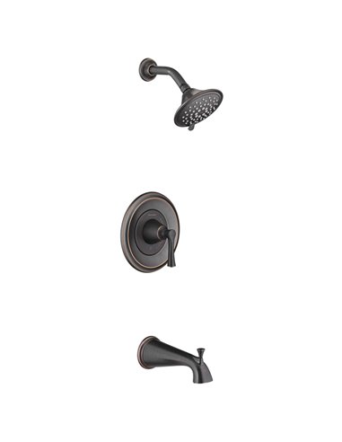 American Standard Estate 2.5 gpm/9.5 L/min Tub and Shower Trim Kit With 3-Function Showerhead, Double Ceramic Pressure Balance C