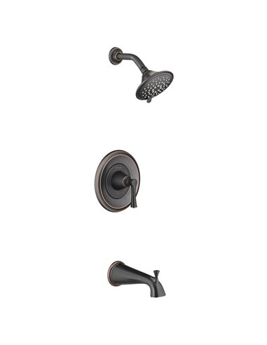 American Standard Estate 1.8 gpm/6.8 L/min Tub and Shower Trim Kit With Water-Saving 3-Function Showerhead, Double Ceramic Press