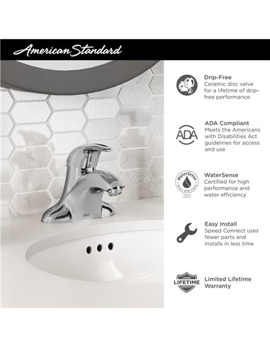 American Standard Reliant3 Cset Lavy WSp Con Drain Ec - 7385000