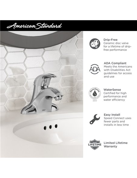 American Standard Reliant3 Cset Lavy WSp Con Drain Ec - 7385000