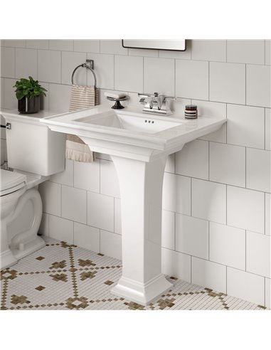 American Standard Town Square S 4-Inch Centerset Pedestal Sink Top and Leg Combination