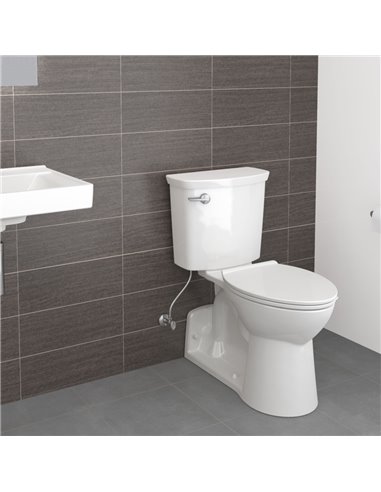 American Standard Yorkville VorMax Two-Piece 1.28 gpf/4.8 Lpf Chair Height Back Outlet Elongated EverClean Toilet