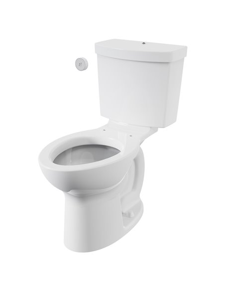American Standard Cadet Touchless Chair Height Elongated Toilet with Locking Device - Less Seat 