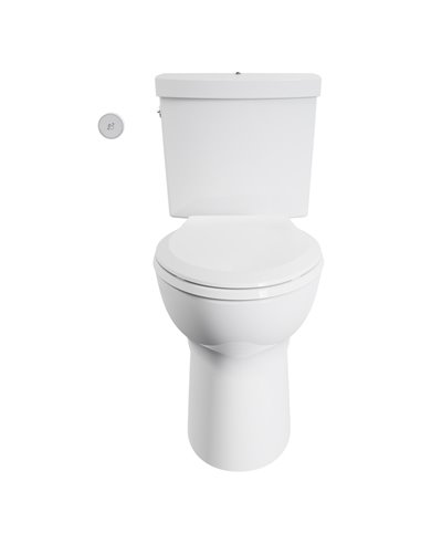 American Standard Cadet Touchless Chair Height Elongated Toilet with Locking Device - Less Seat 