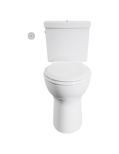 American Standard Cadet Touchless Chair Height Elongated Toilet with Locking Device - Less Seat 
