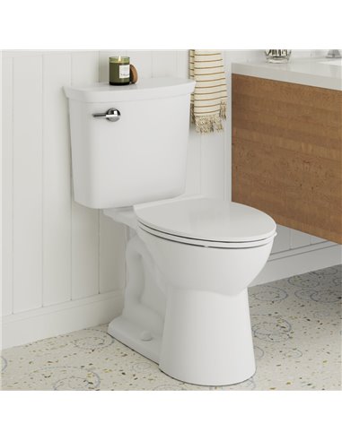 American Standard VorMax Two-Piece 1.28 gpf/4.8 Lpf Chair Height Elongated Toilet Less Seat