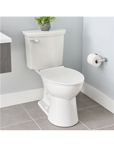 American Standard VorMax Two-Piece 1.0 gpf/3.8 Lpf Chair Height Elongated Toilet Less Seat