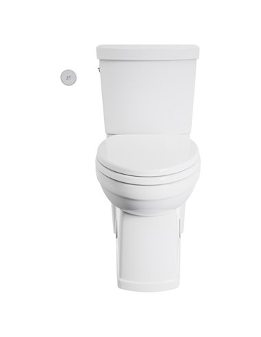 American Standard Estate Touchless Skirted Two-Piece 1.28 gpf/4.8 Lpf Chair Height Elongated Toilet With Seat