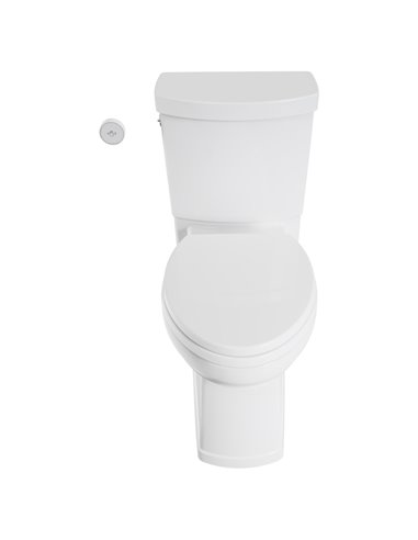 American Standard Estate Touchless Skirted Two-Piece 1.28 gpf/4.8 Lpf Chair Height Elongated Toilet With Seat