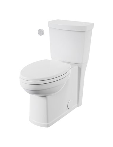 American Standard Estate Touchless Skirted Two-Piece 1.28 gpf/4.8 Lpf Chair Height Elongated Toilet With Seat