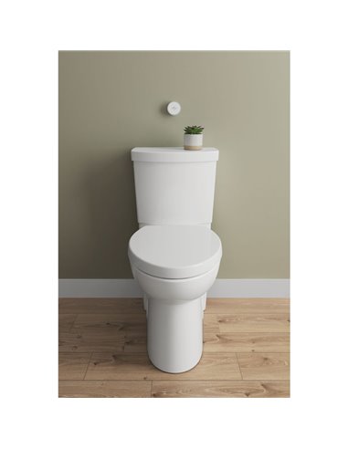 American Standard Studio Touchless Skirted Two-Piece 1.28 gpf/4.8 Lpf Chair Height Elongated Toilet with Seat