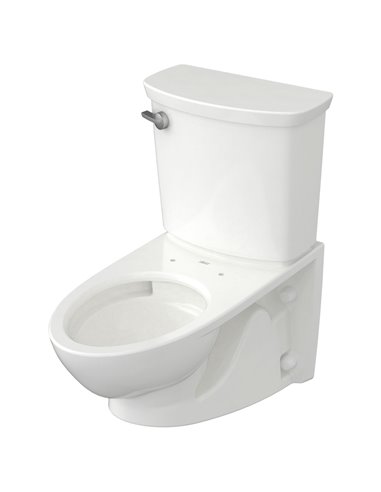 American Standard Glenwall VorMax Two-Piece 1.28 gpf/4.8 Lpf Back Outlet Elongated Wall-Hung EverClean Toilet