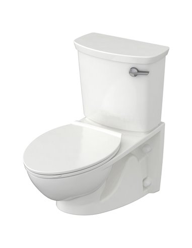 American Standard Glenwall VorMax Two-Piece 1.28 gpf/4.8 Lpf Right-Hand Trip Lever Back Outlet Elongated Wall-Hung EverClean Toi