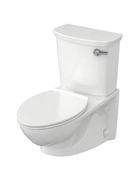 American Standard Glenwall VorMax Two-Piece 1.28 gpf/4.8 Lpf Right-Hand Trip Lever Back Outlet Elongated Wall-Hung EverClean Toi