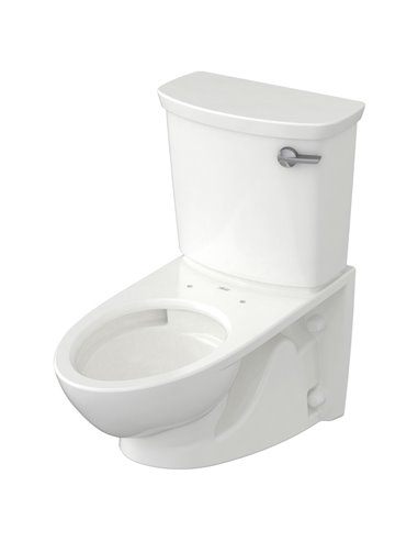 American Standard Glenwall VorMax Two-Piece 1.28 gpf/4.8 Lpf Right-Hand Trip Lever Back Outlet Elongated Wall-Hung EverClean Toi