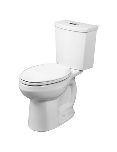 American Standard H2Option Two-Piece Dual Flush 1.28 gpf/4.8 Lpf and 0.92 gpf/3.5 Lpf Standard Height Elongated Toilet Less Seat