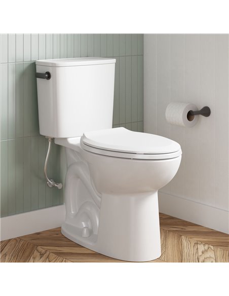 American Standard Aspirations EcoStrength Two-Piece 0.80 gpf/3.0 Lpf Chair Height Elongated Toilet Less Seat
