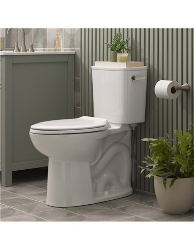 American Standard Aspirations EcoStrength Two-Piece 0.80 gpf/3.0 Lpf Chair Height Elongated Right-Hand Trip Lever Toilet Less Se