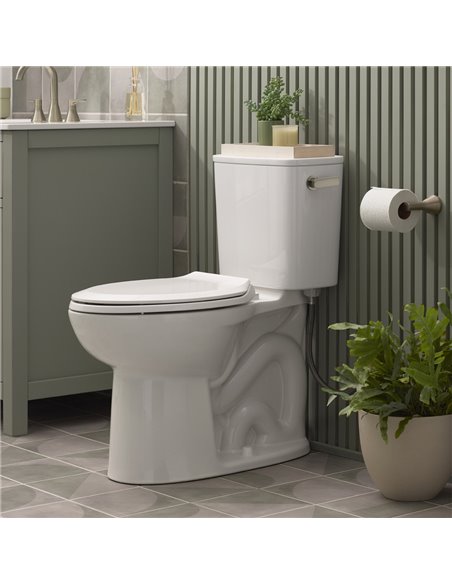 American Standard Aspirations EcoStrength Two-Piece 0.80 gpf/3.0 Lpf Chair Height Elongated Right-Hand Trip Lever Toilet Less Se