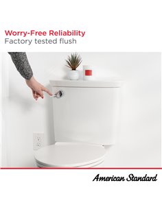 American Standard Colony 3 Two-Piece 1.28 gpf/4.8 Lpf Chair-Height Elongated 10-Inch Rough Toilet Less Seat
