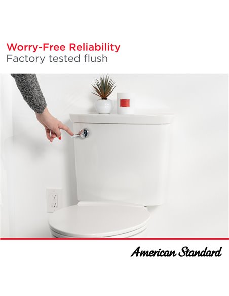 American Standard Colony 3 Two-Piece 1.28 gpf/4.8 Lpf Chair-Height Elongated 10-Inch Rough Toilet Less Seat