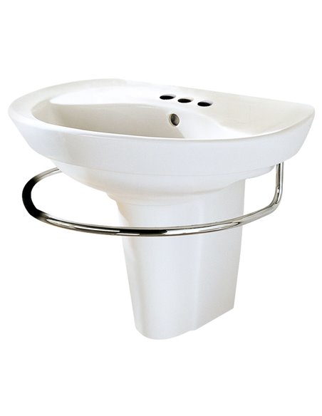 American Standard Ravenna 4-Inch Centerset Wall-Hung Sink and Semi-Pedestal Leg Combination